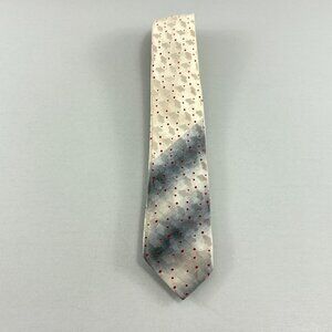 Cutter Cravat Beige / Grey Men's Skinny Tie 2" x 53 1/2" Vintage